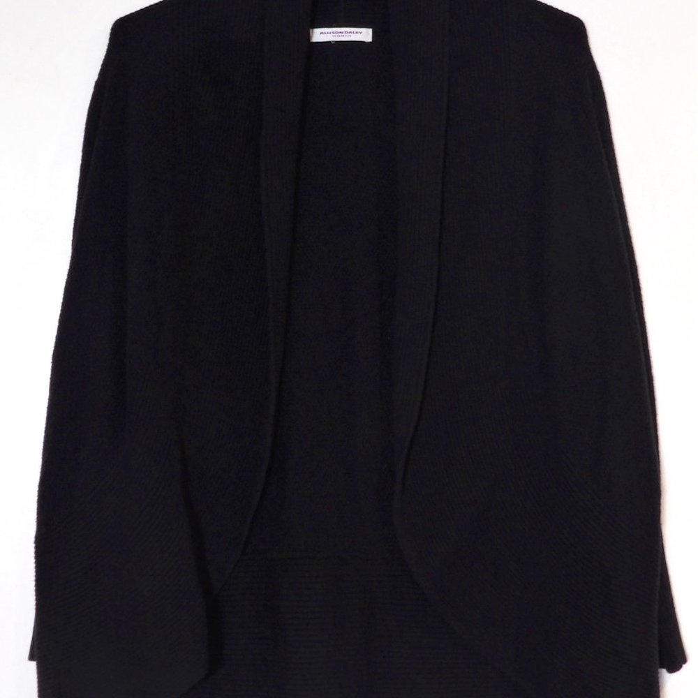 ALLISON DALEY BLACK CARDIGAN SWEATER